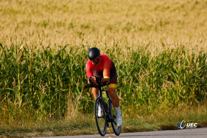 European Championships Munich 2022 - 2022 UEC Road Elite European Championships - Men's ITT - 17/08/2022 - Slobodan Milonijic (MNE) - photo Luca Bettini/UEC/SprintCyclingAgency?2022